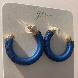 J.Crew Raffia hoop earrings